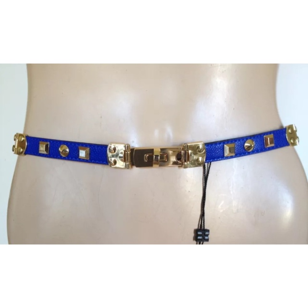 ❤️ BCBG ❤️ WAIST BELT VEGAN LEATHER GOLD TONE STUD